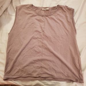 FREE PEOPLE MAUVE OVERSIZED TSHIRT/MUSCLE SHIRT